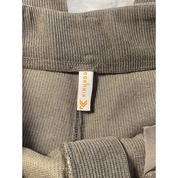 KIRUNDO Womens Chestnut Pockets Wide Leg Pants Sz 6 Chenille Blend Comfort - Picture 7 of 10